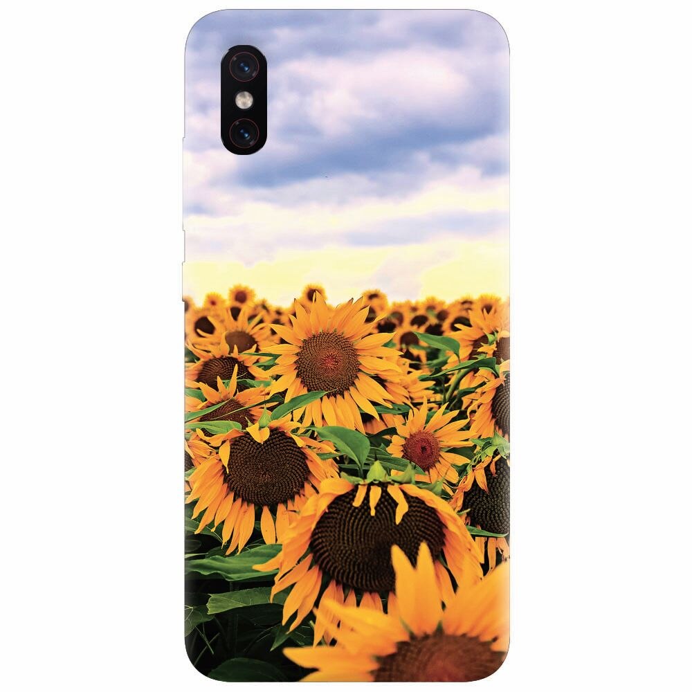 Husa silicon pentru Xiaomi Mi 8 Pro, Sunflowers
