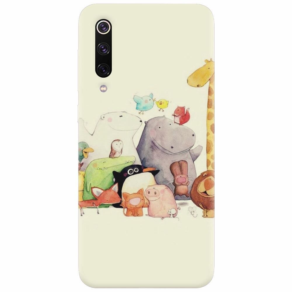 Husa silicon pentru Xiaomi Mi 9, Cute Cartoon Animals