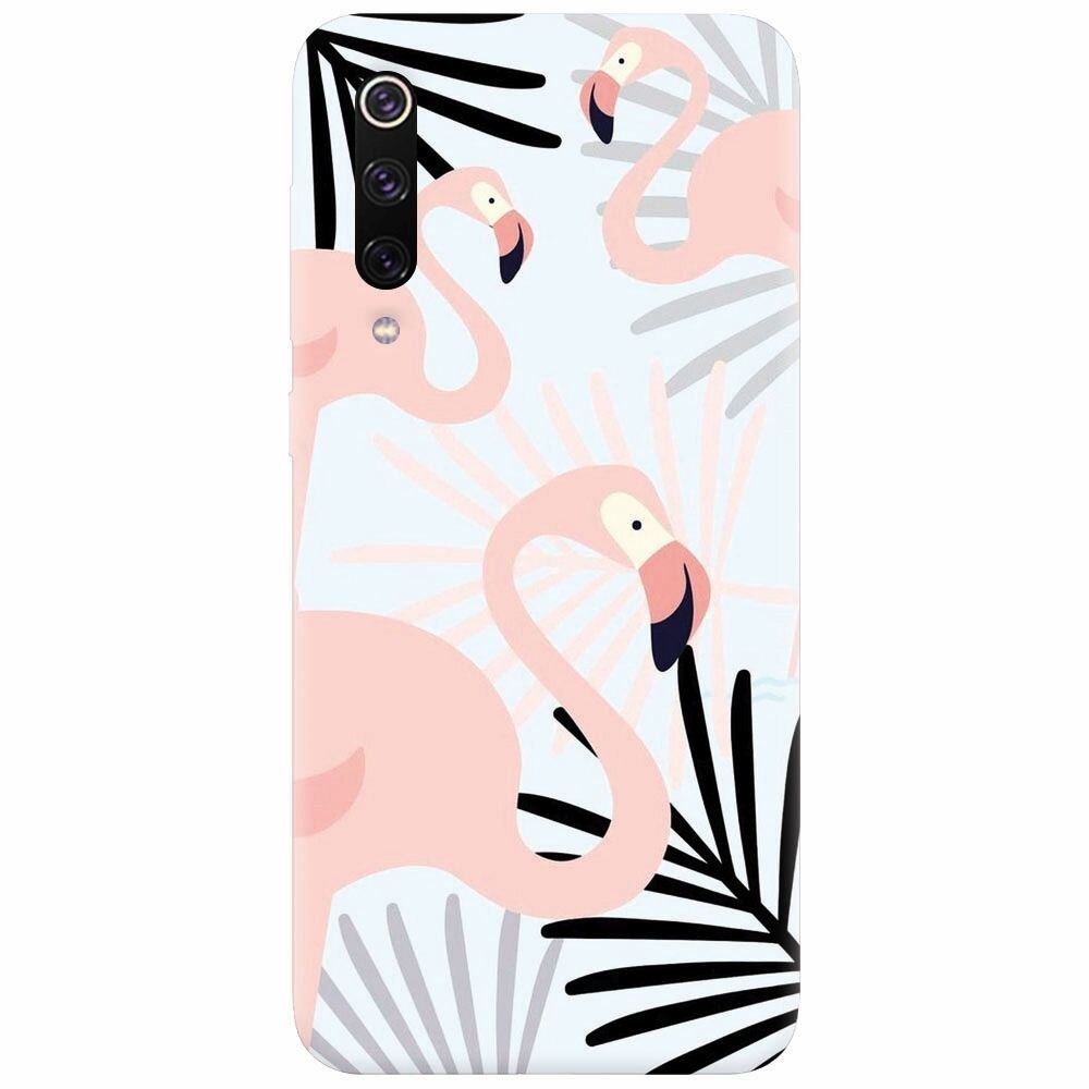 Husa silicon pentru Xiaomi Mi 9, Flamingo