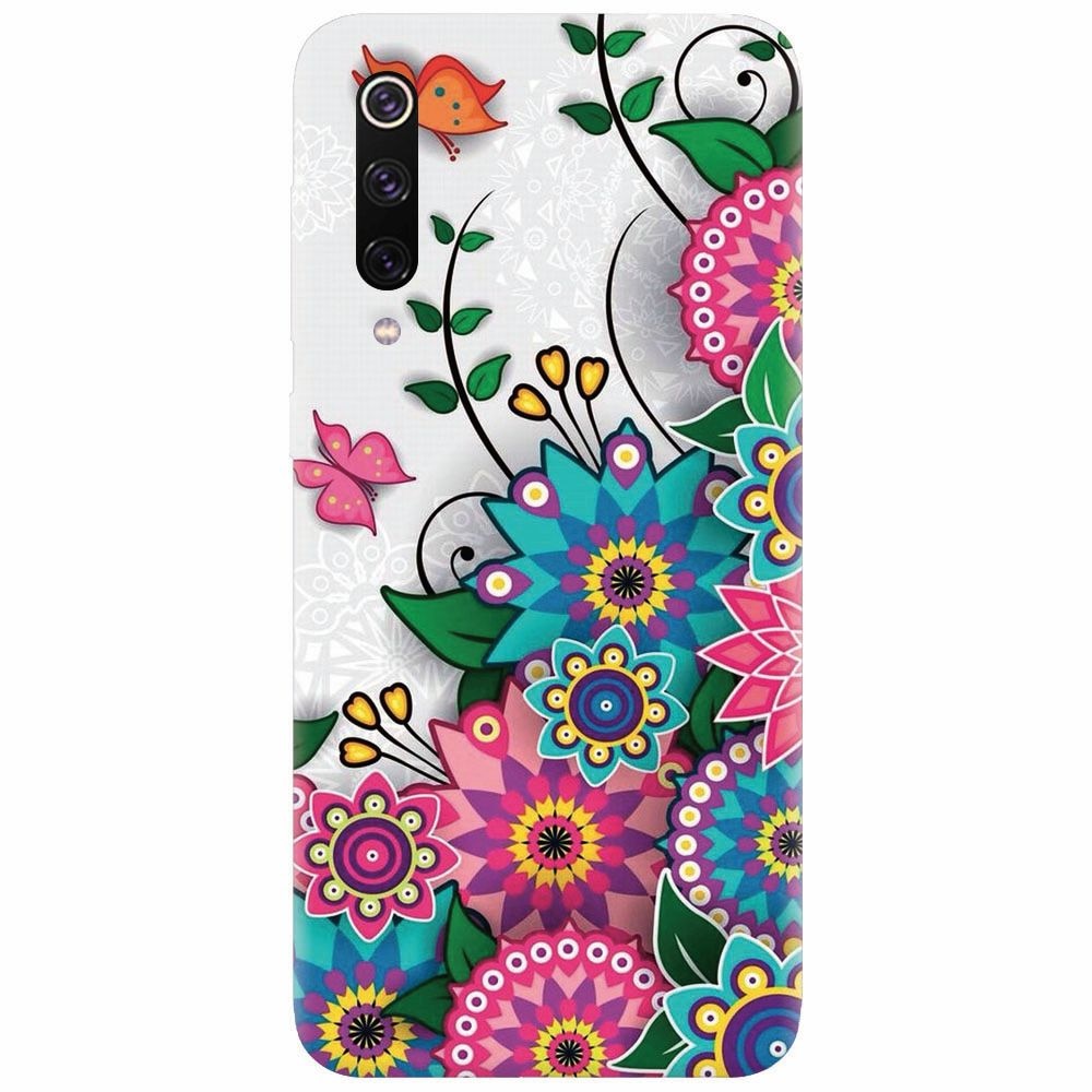 Husa silicon pentru Xiaomi Mi 9, Mandala Flowers
