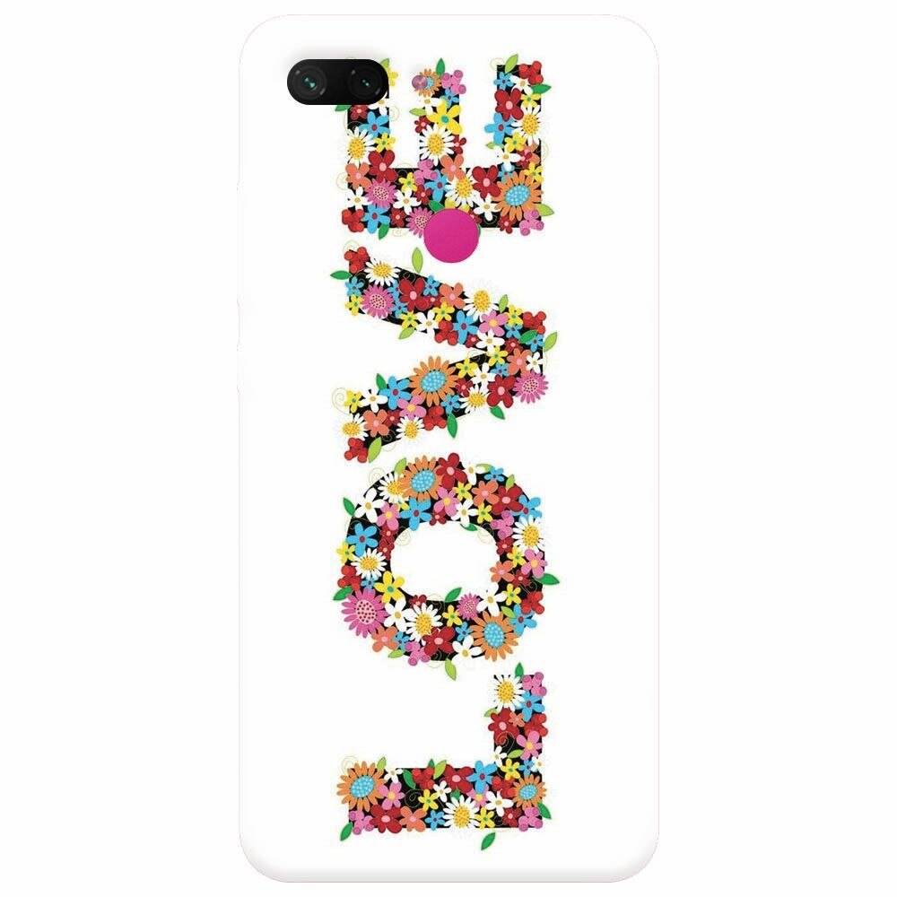 Husa silicon pentru Xiaomi Mi 8 Lite, Love Made By Flowers