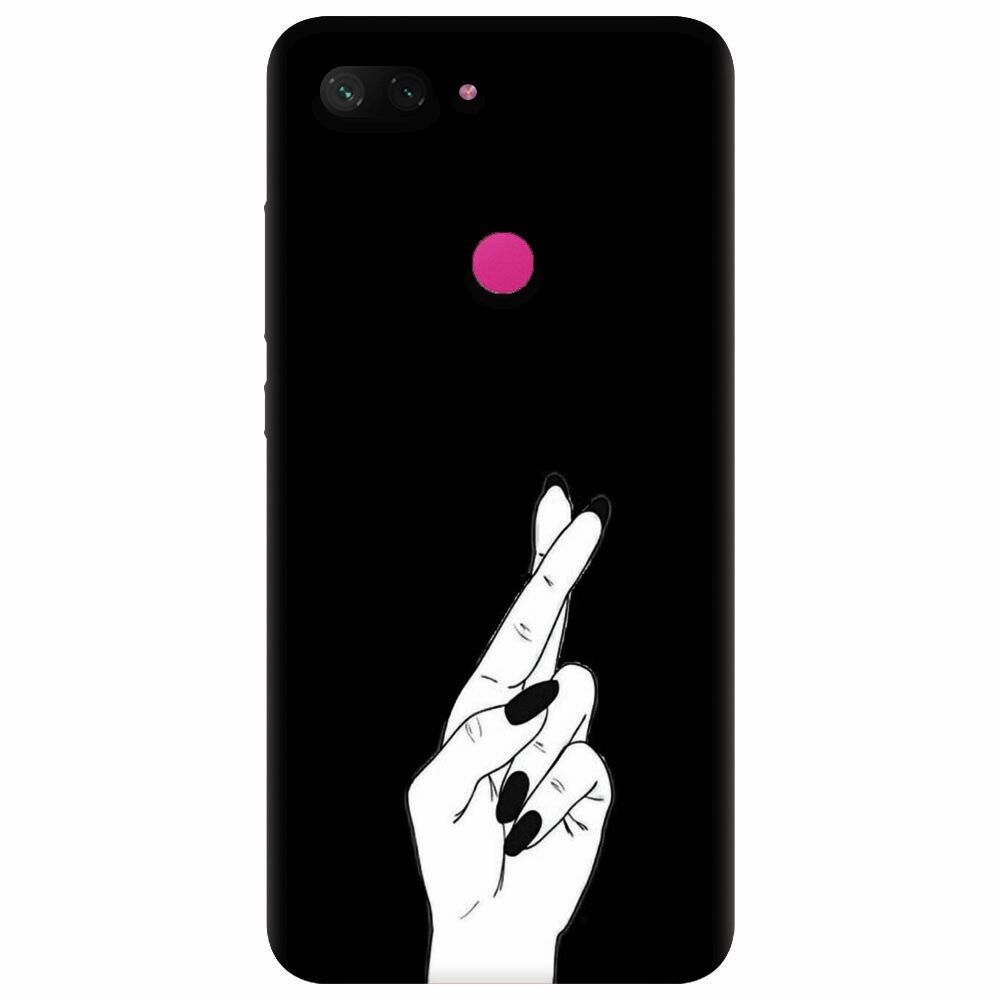 Husa silicon pentru Xiaomi Mi 8 Lite, Finger Cross