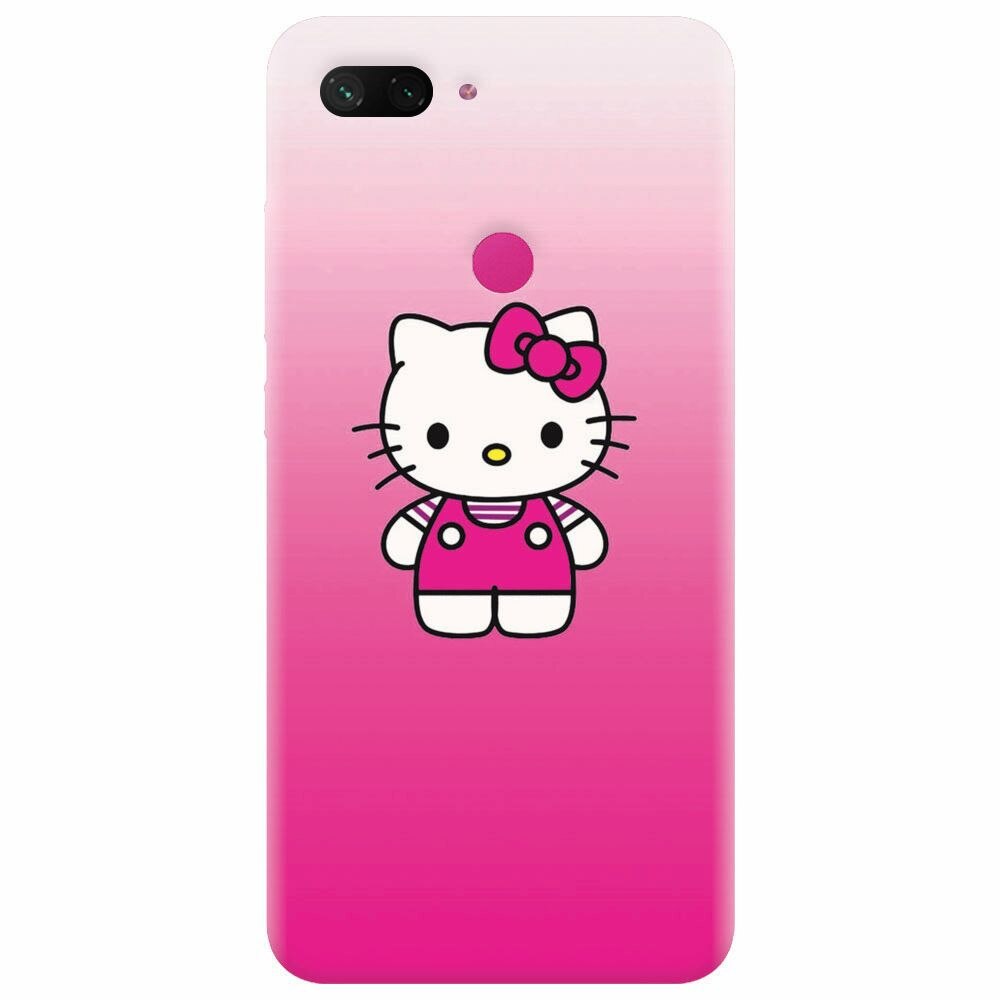 Husa silicon pentru Xiaomi Mi 8 Lite, Cute Pink Catty