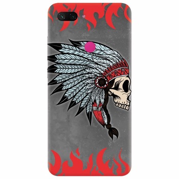 Husa silicon pentru Xiaomi Mi 8 Lite, Indian Skull Husa silicon pentru Xiaomi Mi 8 Lite, Indian Skull