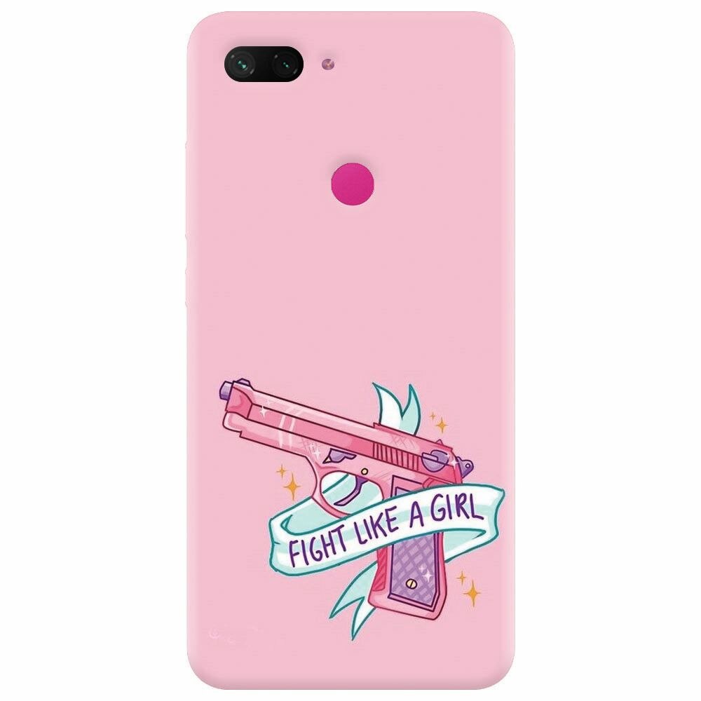 Husa silicon pentru Xiaomi Mi 8 Lite, Fight Like A Girl