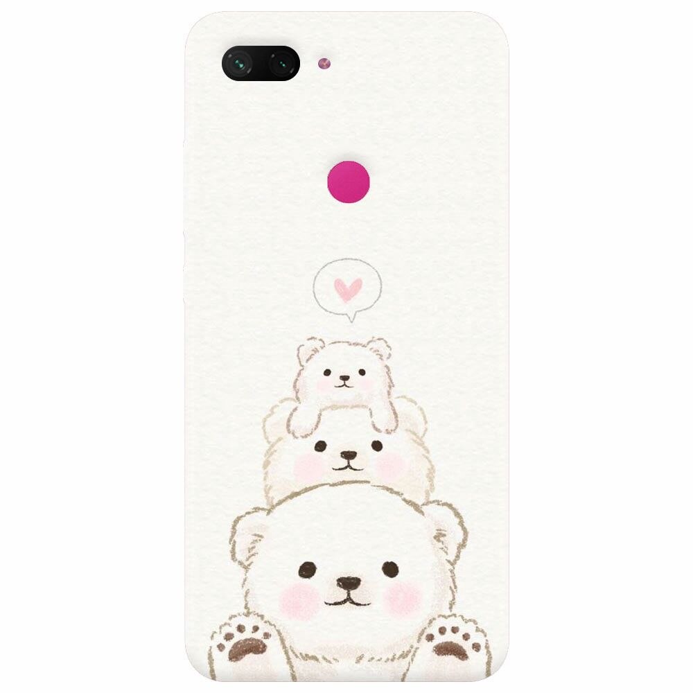 Husa silicon pentru Xiaomi Mi 8 Lite, Family Bear