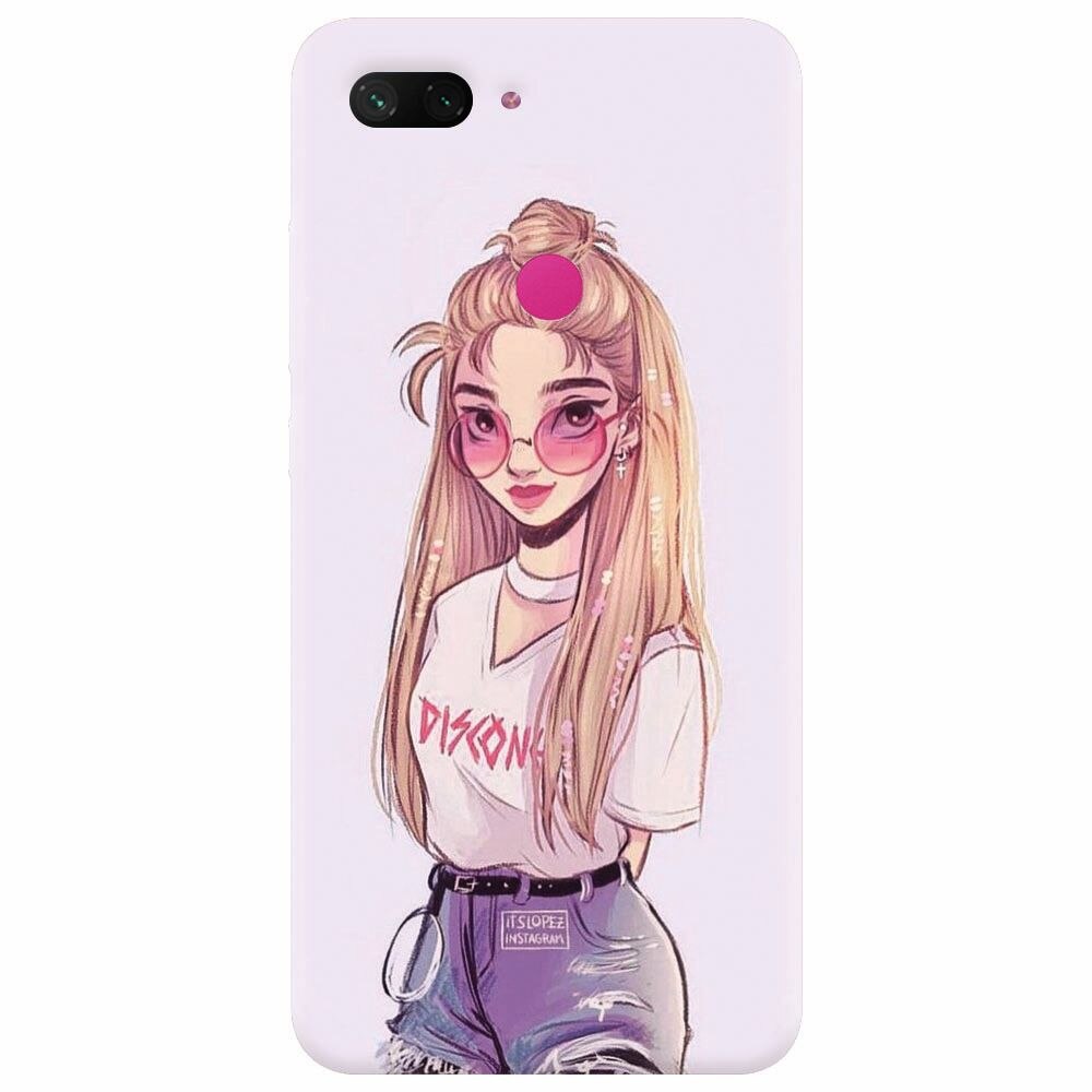 Husa silicon pentru Xiaomi Mi 8 Lite, Girl Look