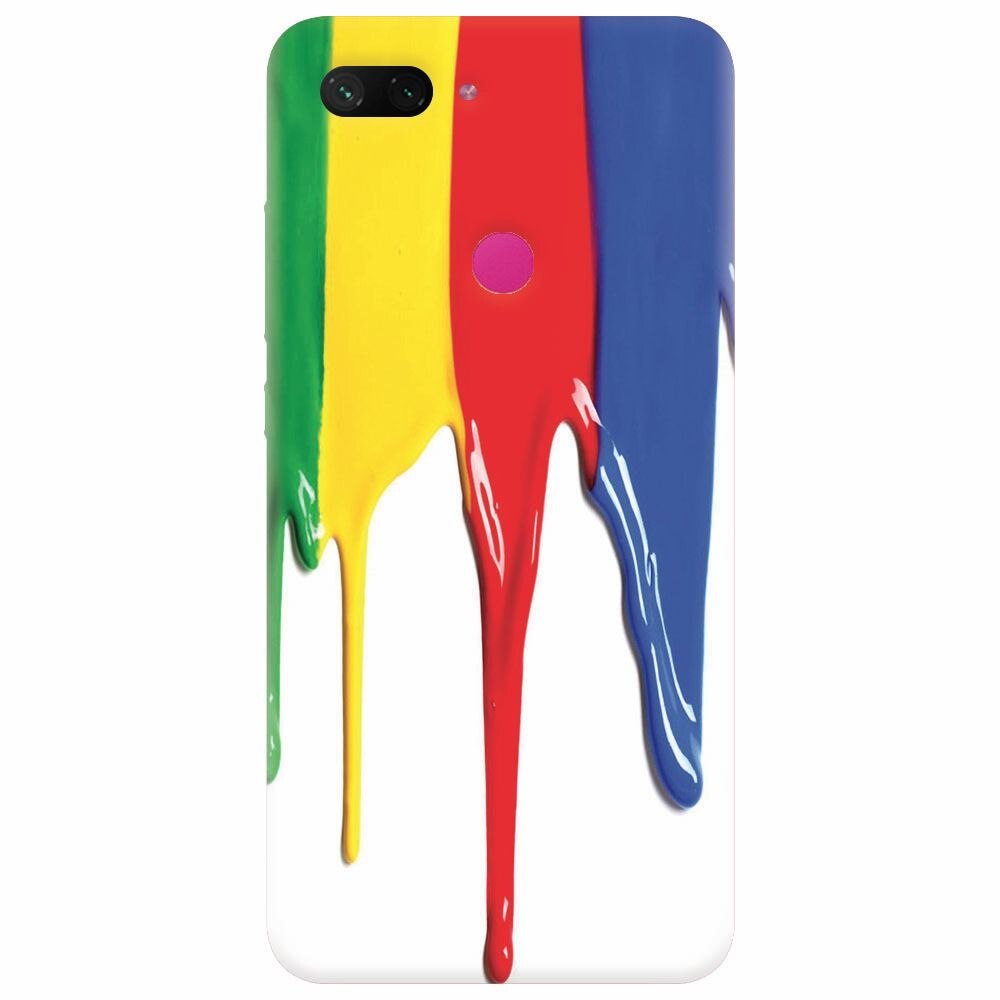 Husa silicon pentru Xiaomi Mi 8 Lite, Dripping Colorful Paint