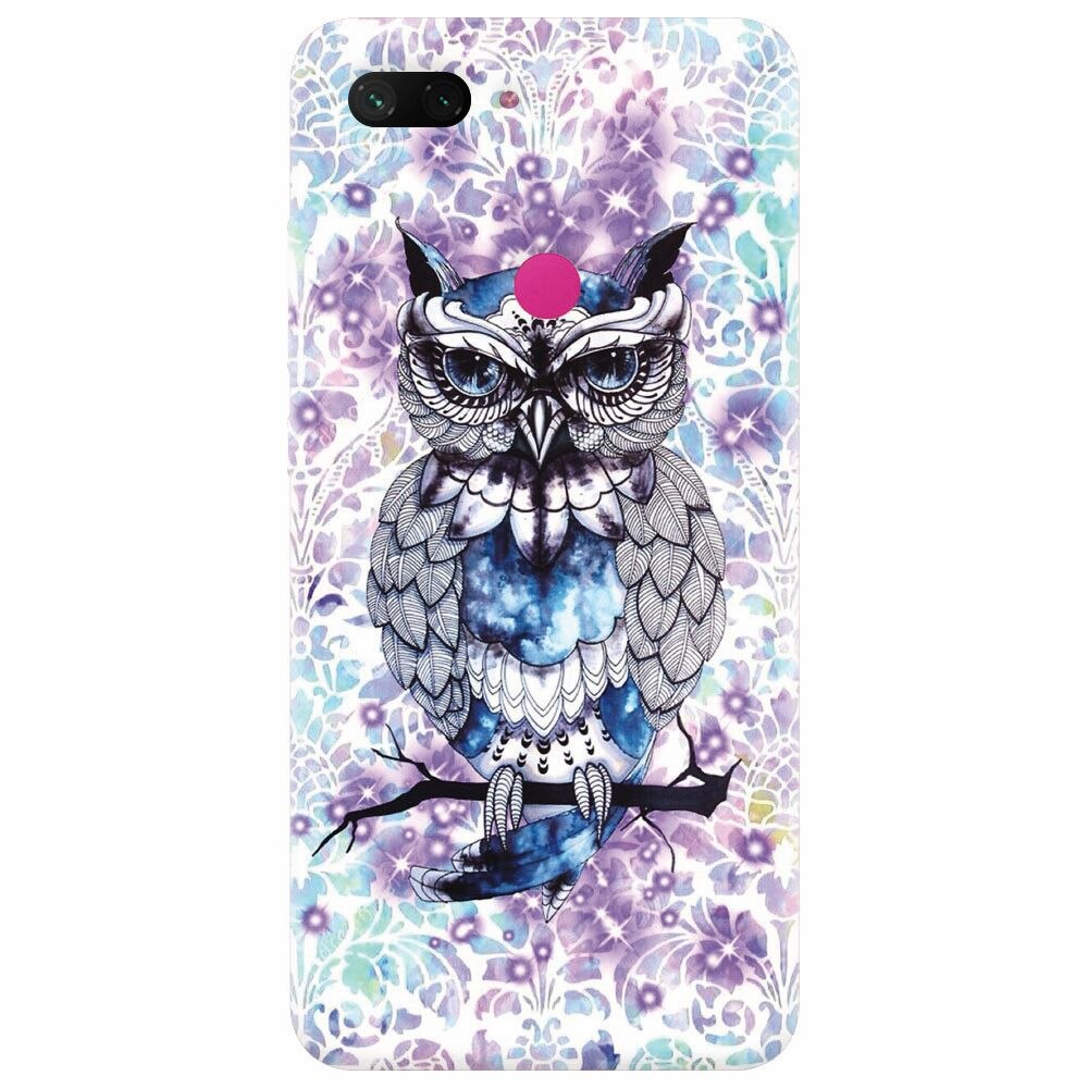 Husa silicon pentru Xiaomi Mi 8 Lite, Abstract Owl