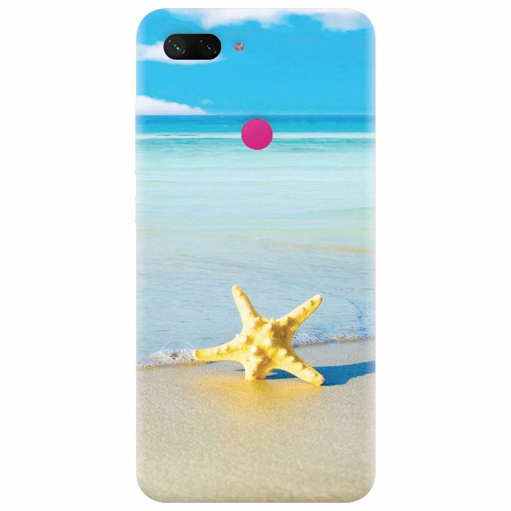 Husa silicon pentru Xiaomi Mi 8 Lite, Starfish Beach