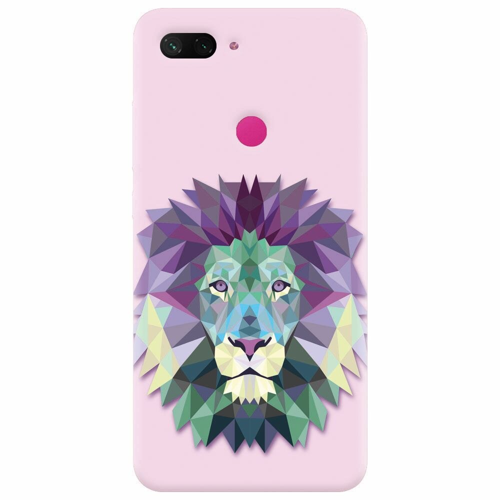 Husa silicon pentru Xiaomi Mi 8 Lite, Polygon Lion