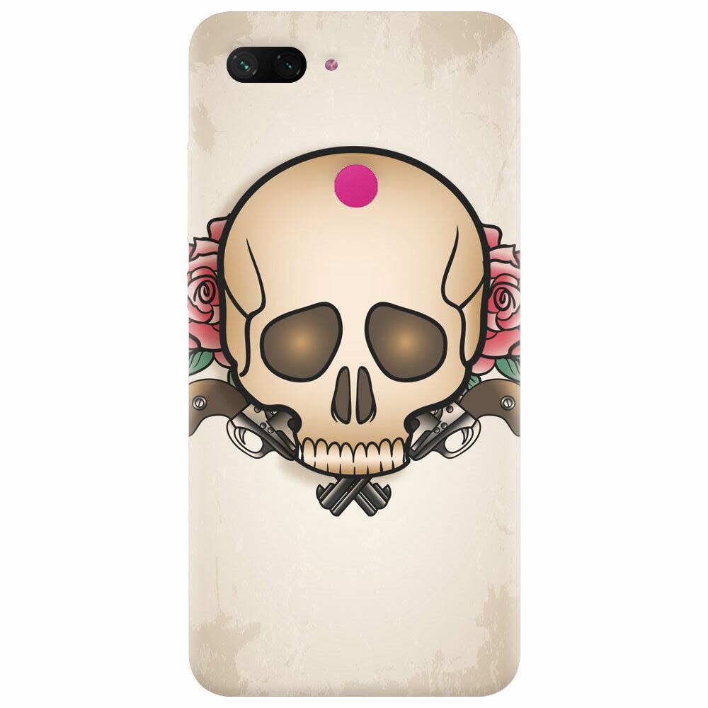 Husa silicon pentru Xiaomi Mi 8 Lite, Skulls And Roses