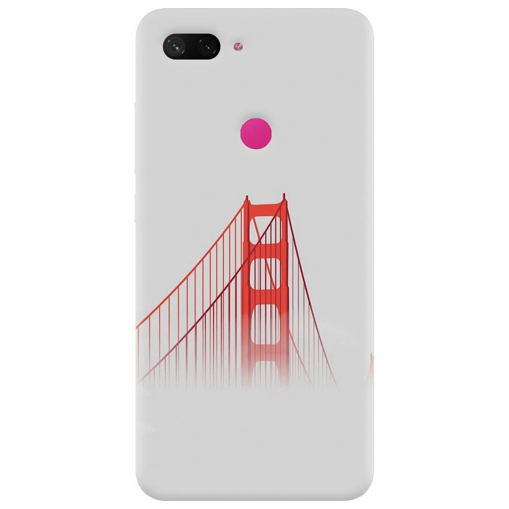 Husa silicon pentru Xiaomi Mi 8 Lite, Red Bridge In Clouds