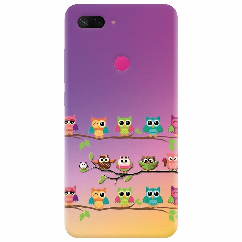 Husa silicon pentru Xiaomi Mi 8 Lite, Owls