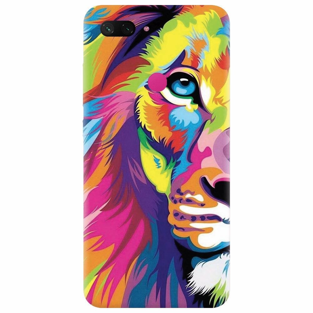 Husa silicon pentru Xiaomi Mi 8 Lite, Colorfull Lion 002