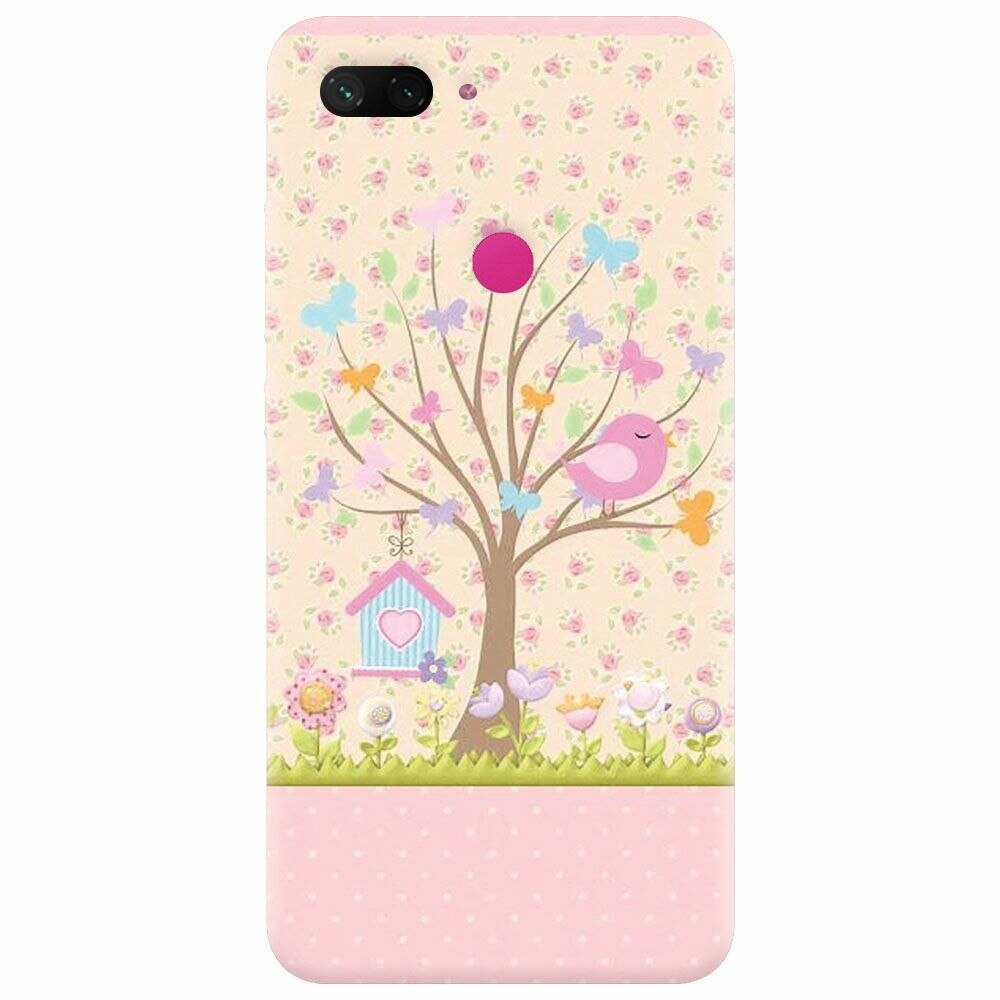Husa silicon pentru Xiaomi Mi 8 Lite, Cute Birdhouse