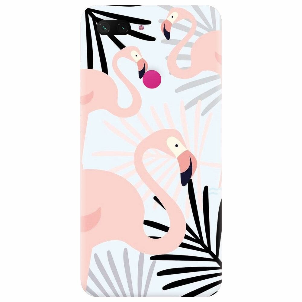 Husa silicon pentru Xiaomi Mi 8 Lite, Flamingo