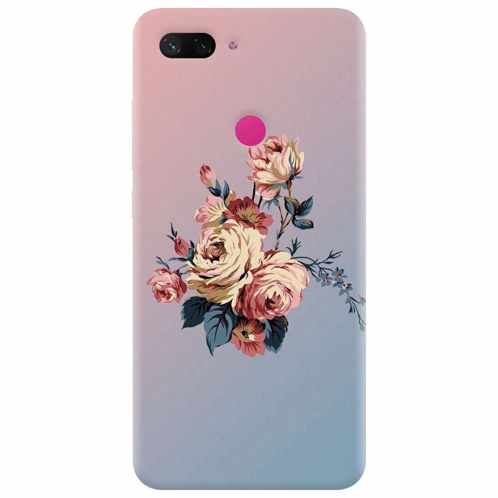 Husa silicon pentru Xiaomi Mi 8 Lite, Roses