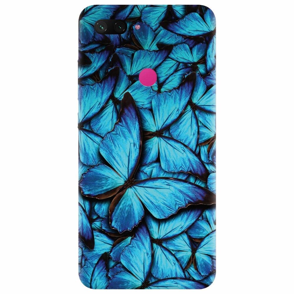 Husa silicon pentru Xiaomi Mi 8 Lite, Blue Butterfly 101