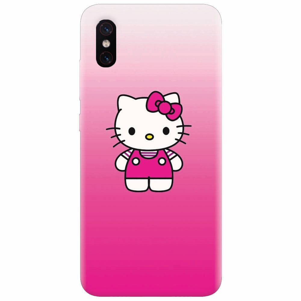 Husa silicon pentru Xiaomi Mi 8 Pro, Cute Pink Catty