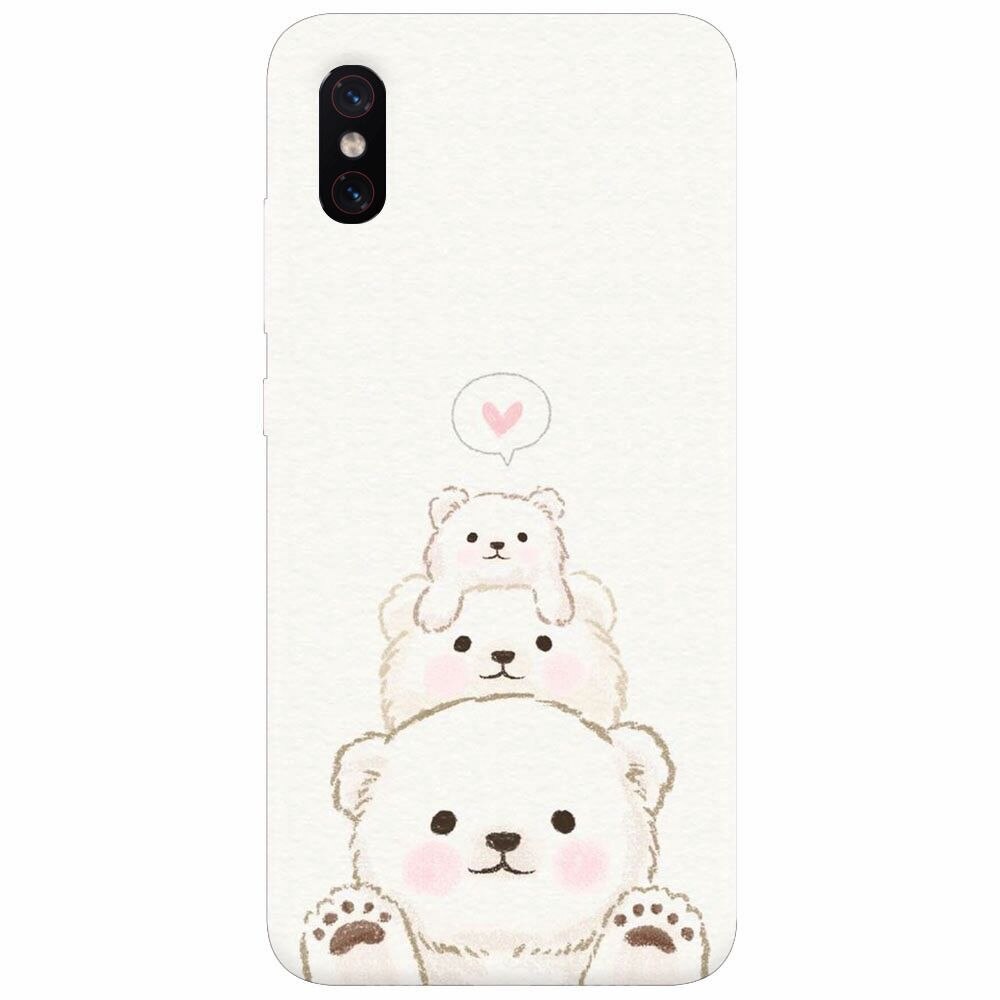 Husa silicon pentru Xiaomi Mi 8 Pro, Family Bear