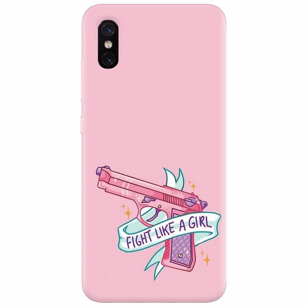 Husa silicon pentru Xiaomi Mi 8 Pro, Fight Like A Girl