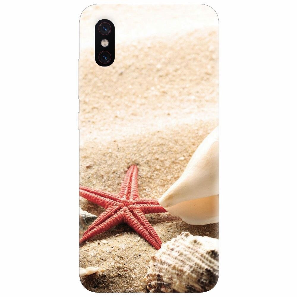 Husa silicon pentru Xiaomi Mi 8 Pro, Beach Shells And Starfish