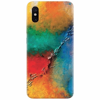 Husa silicon pentru Xiaomi Mi 8 Pro, Colorful Wall Paint Texture Husa silicon pentru Xiaomi Mi 8 Pro, Colorful Wall Paint Texture