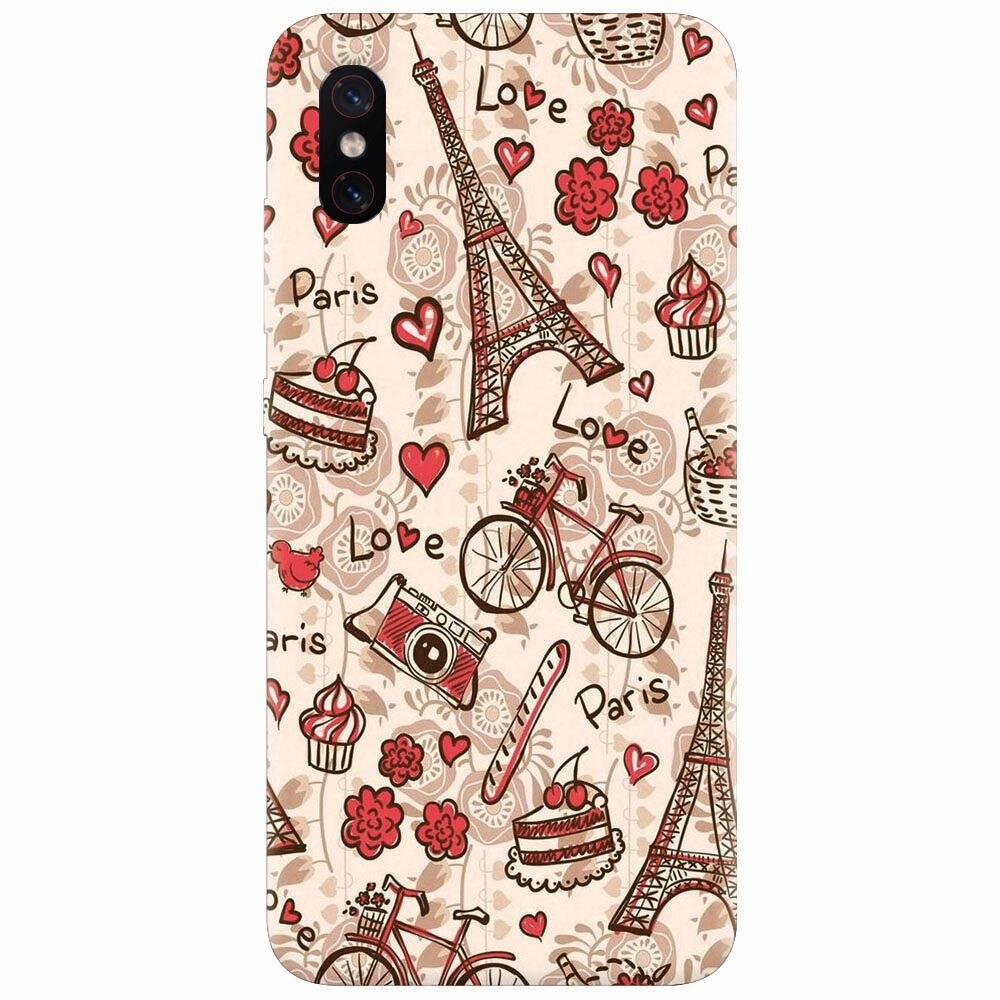 Husa silicon pentru Xiaomi Mi 8 Pro, Paris Love