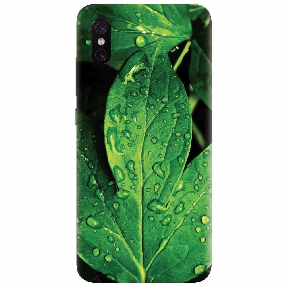 Husa silicon pentru Xiaomi Mi 8 Pro, Leaves And Dew