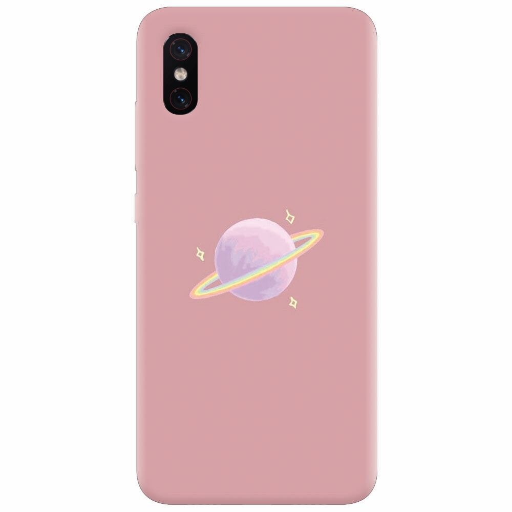 Husa silicon pentru Xiaomi Mi 8 Pro, Saturn On Pink