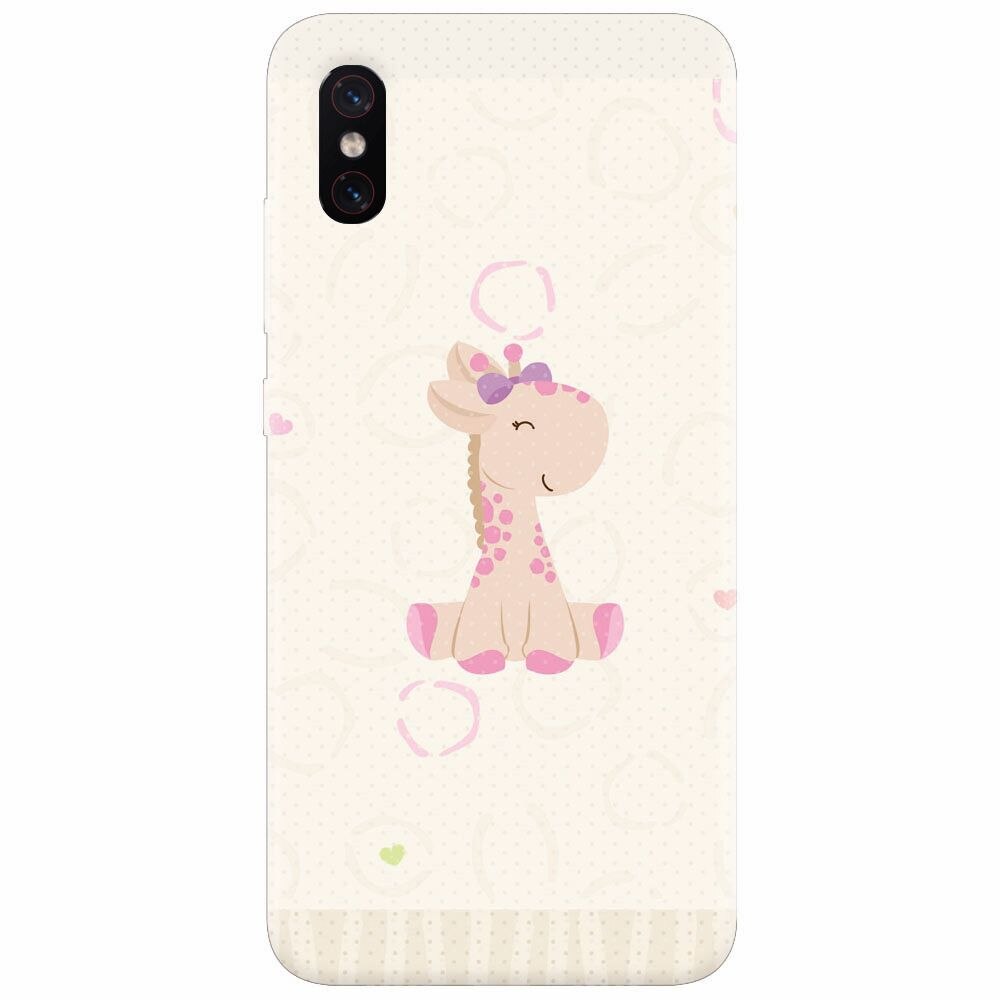 Husa silicon pentru Xiaomi Mi 8 Pro, Giraffe Cute