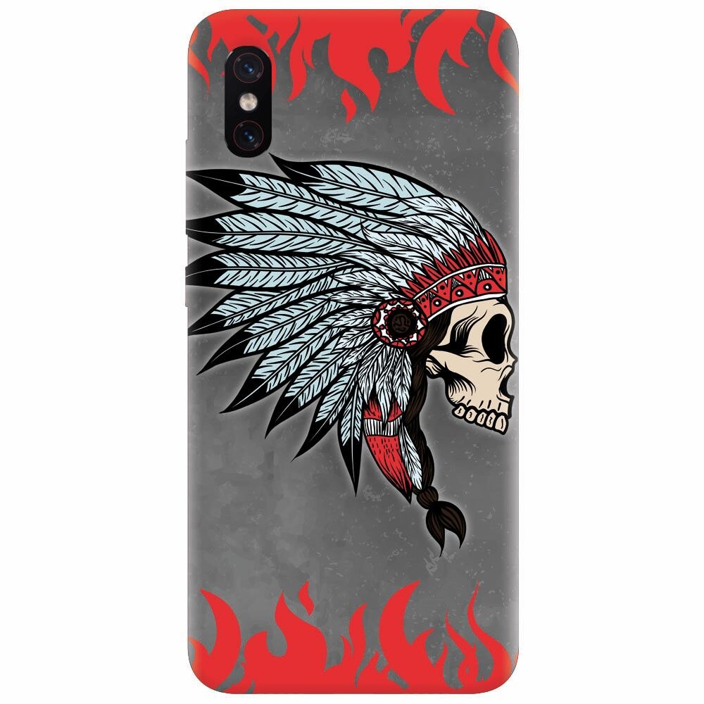 Husa silicon pentru Xiaomi Mi 8 Pro, Indian Skull