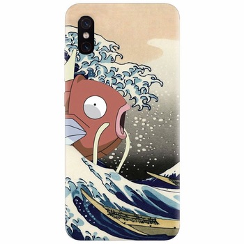 Husa silicon pentru Xiaomi Mi 8 Pro, Great Wave Fish Husa silicon pentru Xiaomi Mi 8 Pro, Great Wave Fish