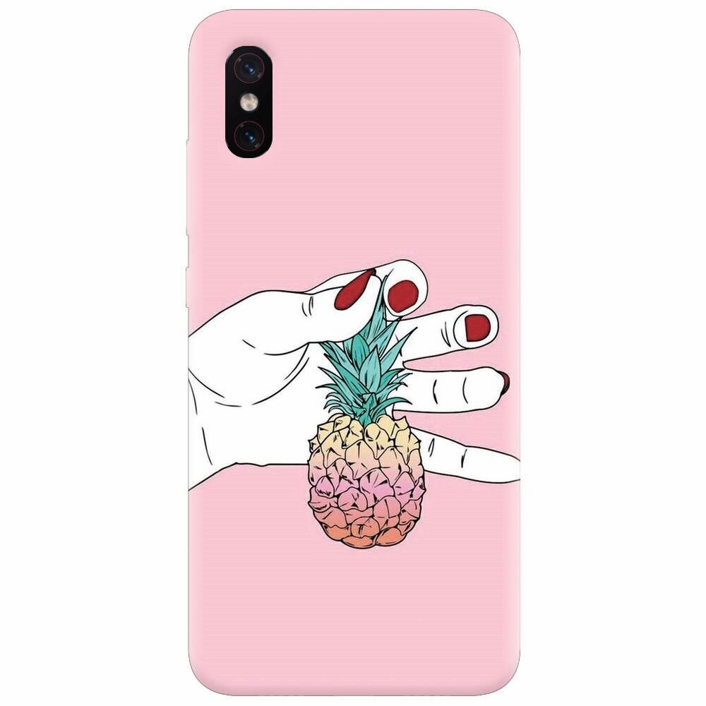 Husa silicon pentru Xiaomi Mi 8 Pro, Rainbow Pinepple