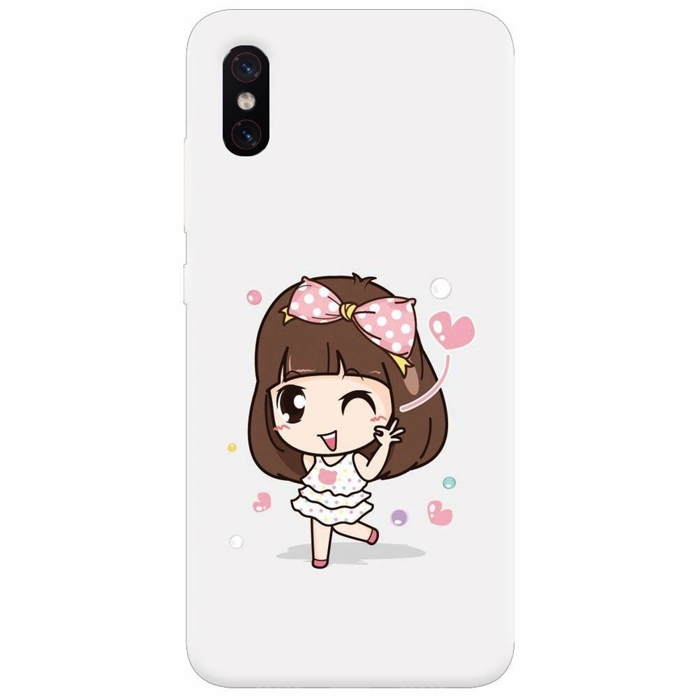 Husa silicon pentru Xiaomi Mi 8 Pro, Happy Girl