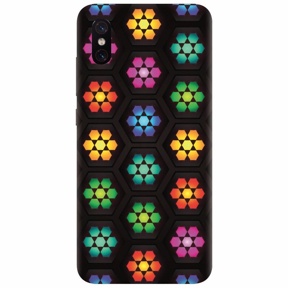 Husa silicon pentru Xiaomi Mi 8 Pro, Kaleidoscope Mosaic Patterns