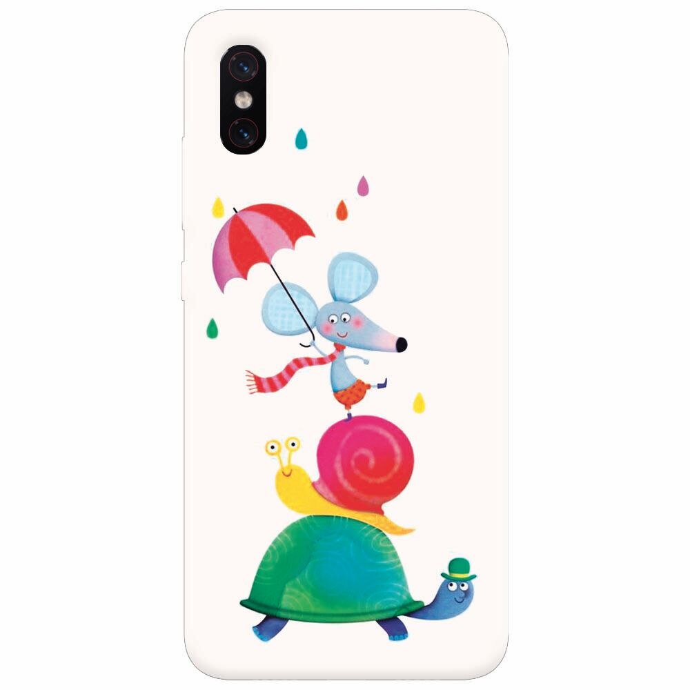 Husa silicon pentru Xiaomi Mi 8 Pro, Happy Animals