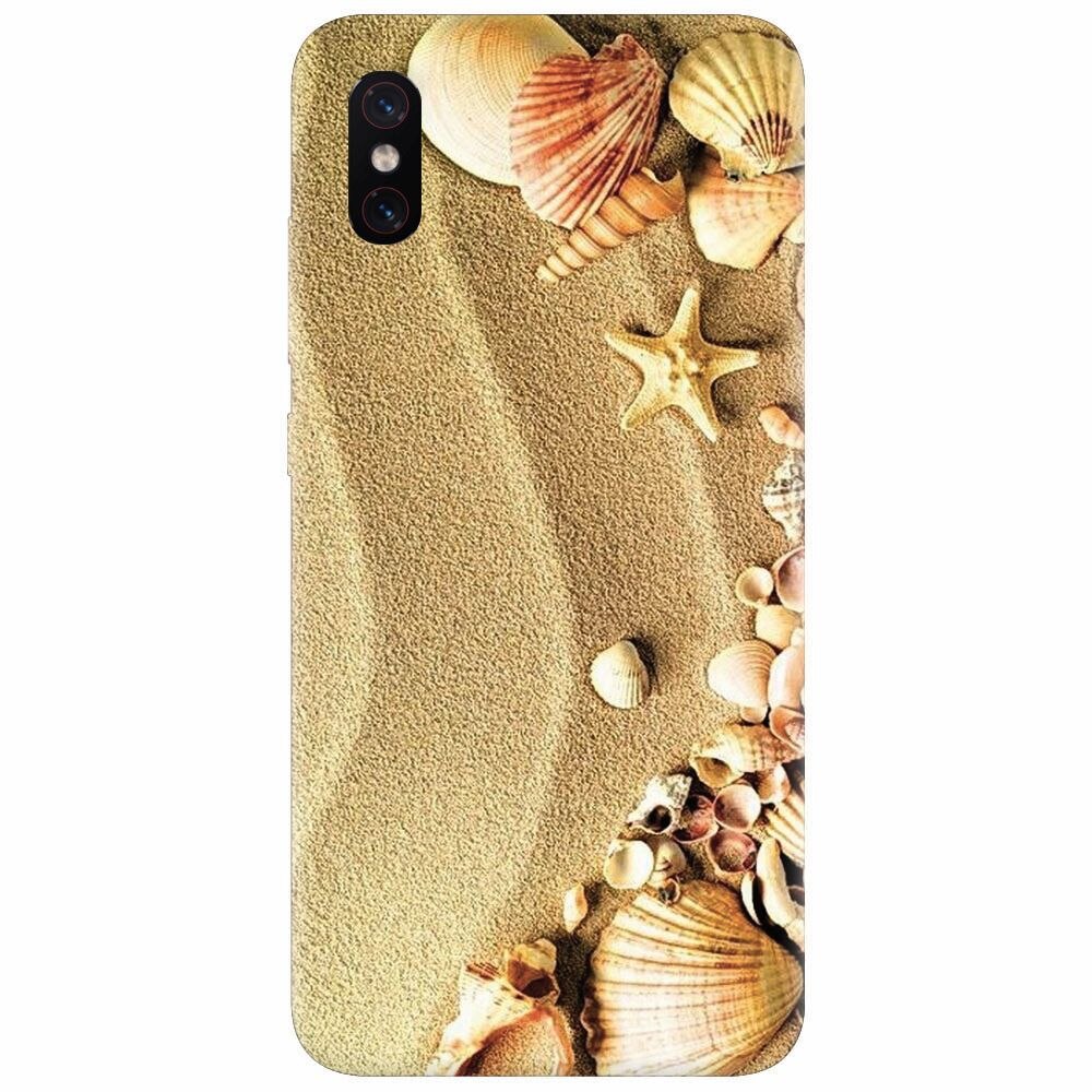 Husa silicon pentru Xiaomi Mi 8 Pro, Beach Sand Gold
