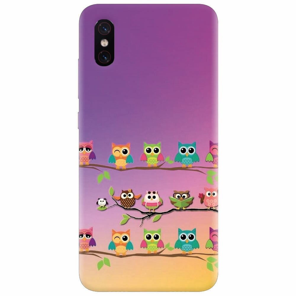 Husa silicon pentru Xiaomi Mi 8 Pro, Owls