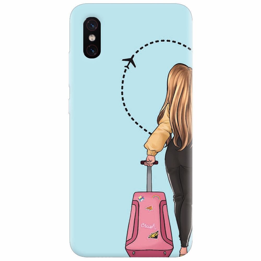Husa silicon pentru Xiaomi Mi 8 Pro, Travel Girl