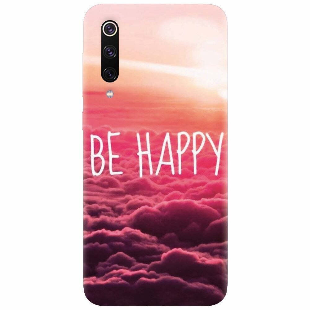Husa silicon pentru Xiaomi Mi 9, Be Happy Puffy Clouds