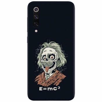 Husa silicon pentru Xiaomi Mi 9, Albert Einstein Caricature Husa silicon pentru Xiaomi Mi 9, Albert Einstein Caricature