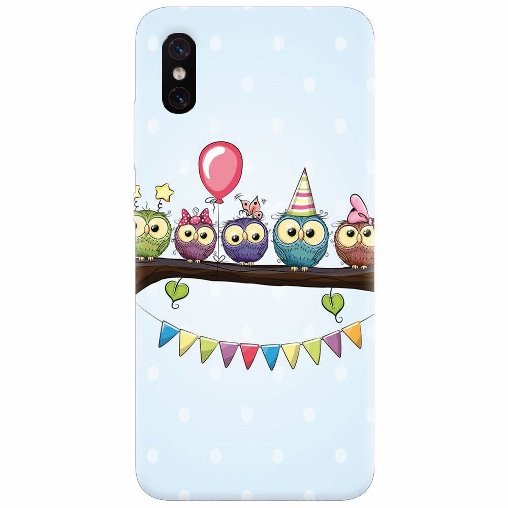 Husa silicon pentru Xiaomi Mi 8 Pro, Party Birds