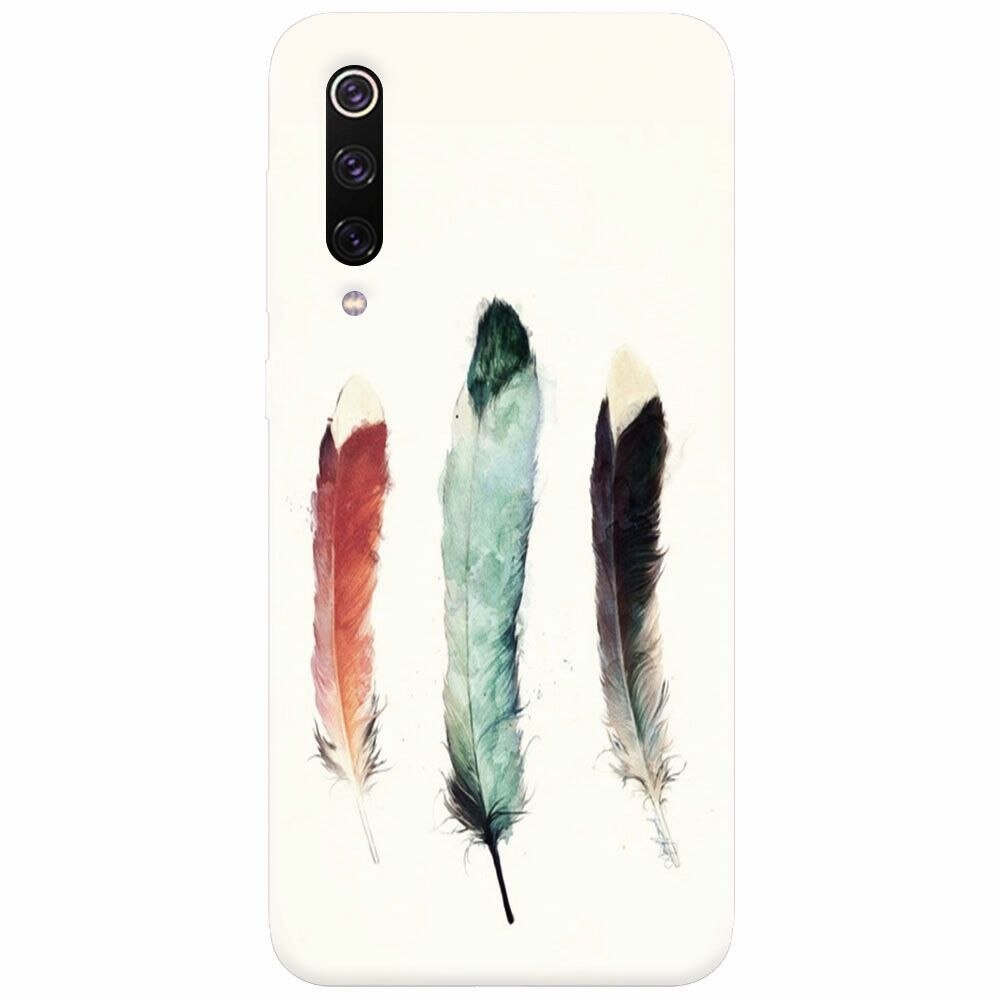 Husa silicon pentru Xiaomi Mi 9, Three Feathers