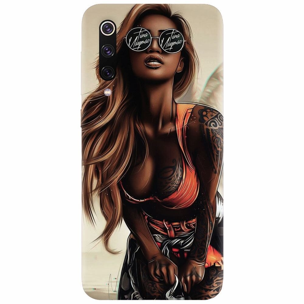 Husa silicon pentru Xiaomi Mi 9, Tattoed Girl