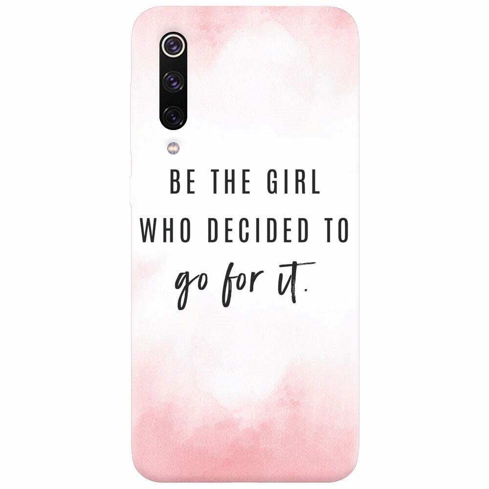 Husa silicon pentru Xiaomi Mi 9, Quotes Pink