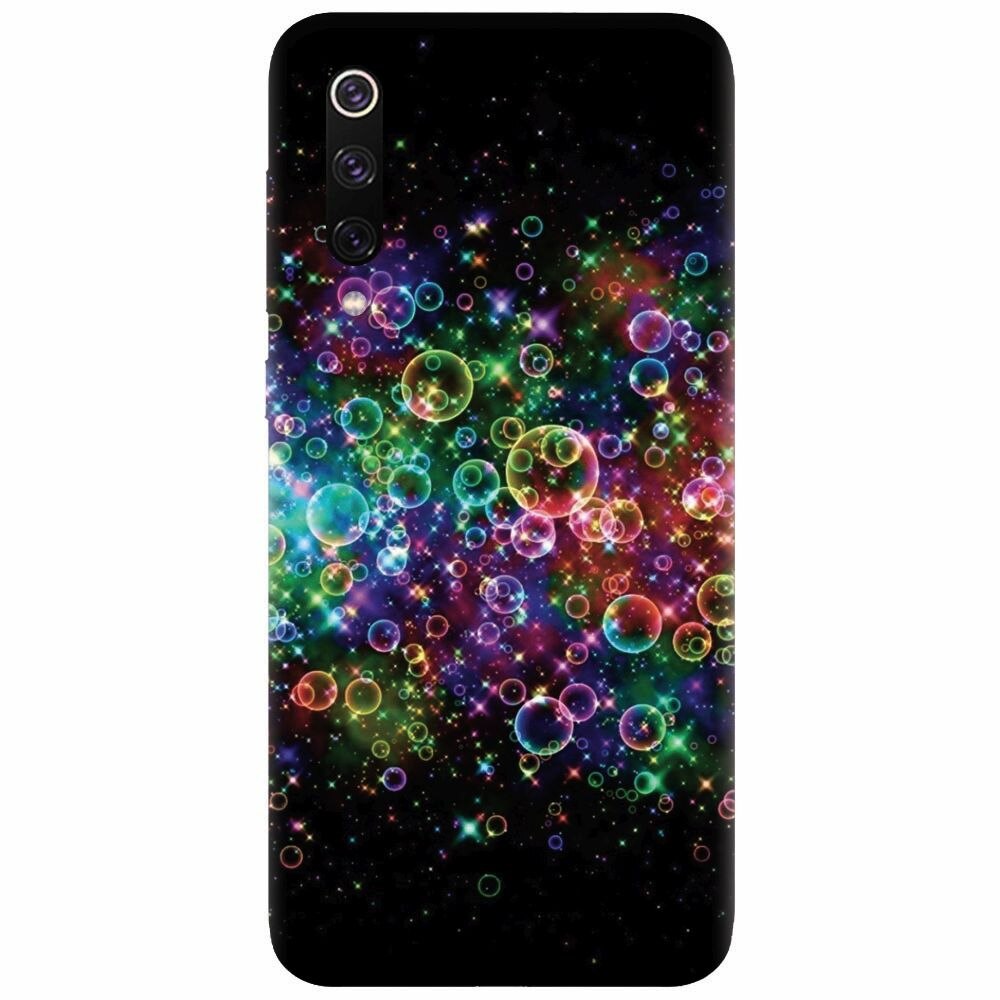 Husa silicon pentru Xiaomi Mi 9, Rainbow Colored Soap Bubbles
