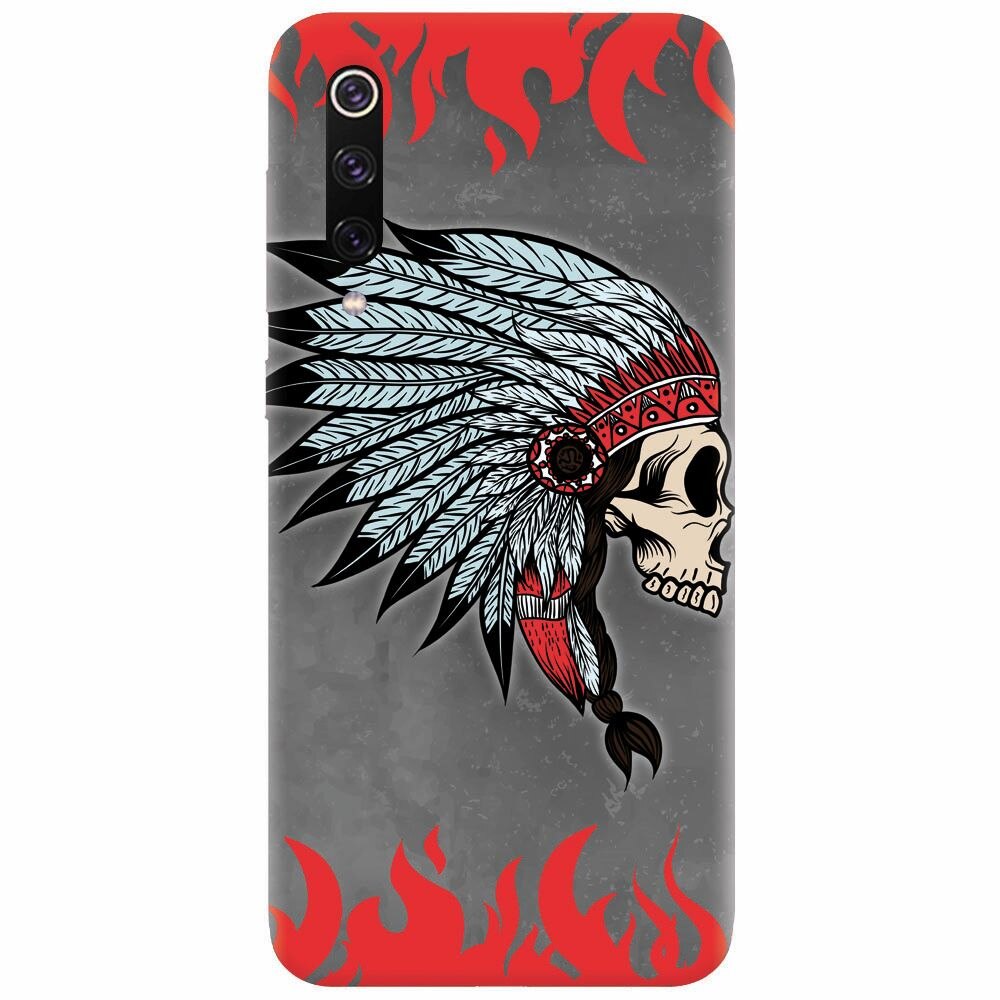 Husa silicon pentru Xiaomi Mi 9, Indian Skull
