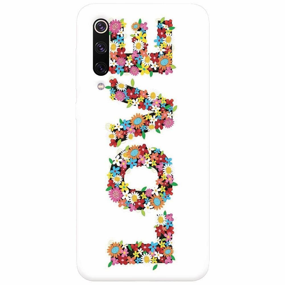 Husa silicon pentru Xiaomi Mi 9, Love Made By Flowers